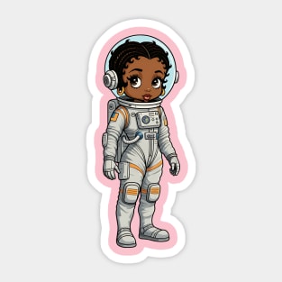 Black Girl Astronaut Sticker